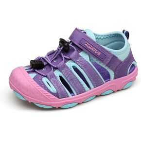 NORTIV 8 Toddler Sandals Girls Boys Kids Summer Closed Toe Sandals Water Hiking Lightweight Sport Outdoor