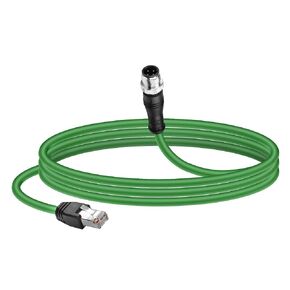 CERRXIAN M12 to RJ45 Ethernet Cable, M12 8 Pin A Code Male to RJ45 Male Cat5e Industrial Ethernet Shielded Cable SFTP 4PR 26AWG 3.2Ft