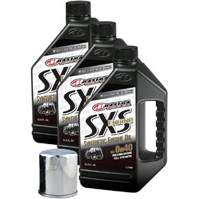 MaximaHiflofiltro SXSSEOCK003 SXS Full Synthetic Side x Side Engine Oil Change Kit for Yamaha Rhino 450/660, 3 L