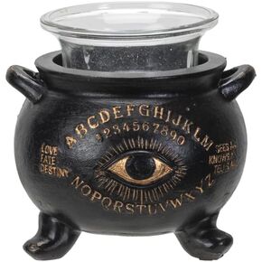 Pacific Giftware Illustrated Eye Ouija Spirit Board Cauldron Votive Holder 2.68" Tall