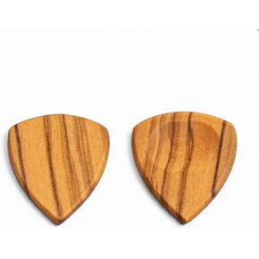 Set of 2 guitar picks made of real wood | For electric, acoustic and bass guitars in various strengths