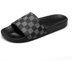 Men Fashion Round Toe Indoor Silppers Bathroom Shower Slippers Beach Flip-Flops Casual Flat Lightweight Slippers