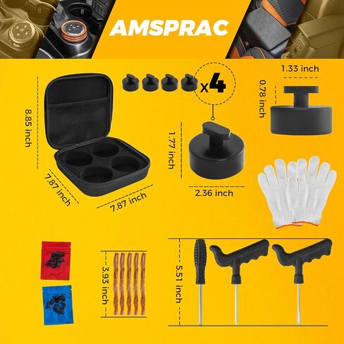 Car Lift Jack Stand Rubber Pads,Jack Pad Adapter,fit for Chevrolet Corvette C5 C6 C7 GS Z,Jacking Point Protector Pads,Car Tire Repair Tools with Gloves Storage Box,Anti-Slip Jack Pads,4PCS in Saudi Arabia