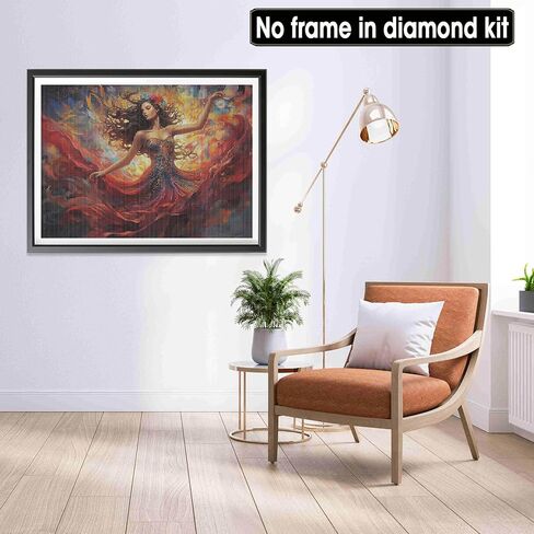 LOMSIOY Diamond Art Painting Kits Woman for Adults Paint with Diamond Art Dancer, Round Full Drill Crystal Rhinestone Crafts Gem Arts for Home Wall Decor 12x16 inch 00325 in Saudi Arabia