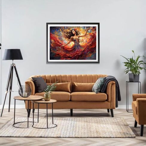 LOMSIOY Diamond Art Painting Kits Woman for Adults Paint with Diamond Art Dancer, Round Full Drill Crystal Rhinestone Crafts Gem Arts for Home Wall Decor 12x16 inch 00325 in Saudi Arabia