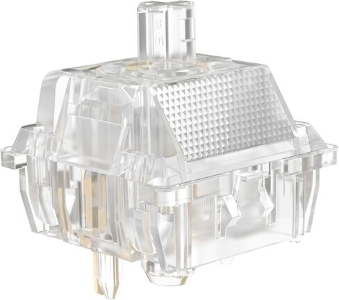 مفاتيح DUROCK Ice King اللمسية، 68 جرام زنبركي تقدمي شفاف وشفاف RGB، 5 دبابيس Lubed T1 مفاتيح لوحة المفاتيح الميكانيكية اللمسية (90 قطعة) in Kuwait