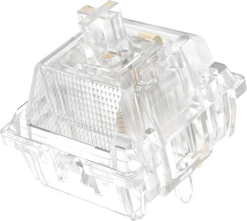 مفاتيح DUROCK Ice King اللمسية، 68 جرام زنبركي تقدمي شفاف وشفاف RGB، 5 دبابيس Lubed T1 مفاتيح لوحة المفاتيح الميكانيكية اللمسية (90 قطعة) in Kuwait