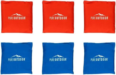 لعبة Monoprice Wood Cornhole الخارجية - 3 × 2 بوصة مع 8 أكياس حبوب وحقيبة حمل - مجموعة Pure Outdoor in Saudi Arabia