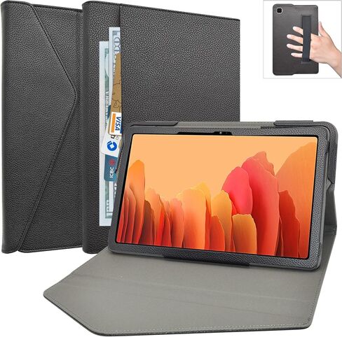 Alapmk for Galaxy Tab A7 10.4 Case,Detachable Design Folio Multiple Angles Stand Cover with Pocket & Auto Sleep/Wake for Samsung Galaxy Tab A7 [SM-T500/T505/T507] 10.4 inch Tablet,Black in Saudi Arabia
