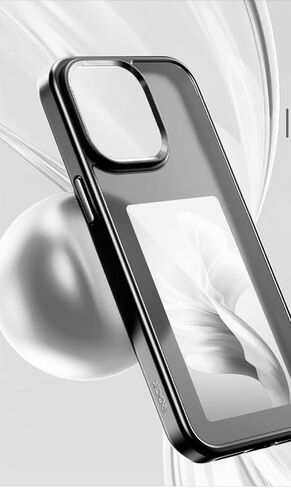 حافظة هاتف TPU تعرض اتصال NFC لهاتف iPhone 15pro (أسود) in Saudi Arabia