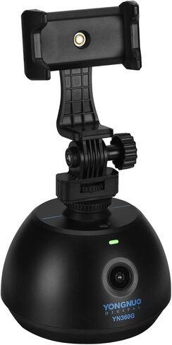 YONGNUO حامل هاتف للتتبع التلقائي، لا يتطلب تطبيقًا وإعدادات، صور ومقاطع فيديو بدون استخدام اليدين بزاوية 360 درجة، لجميع الهواتف المحمولة in Kuwait
