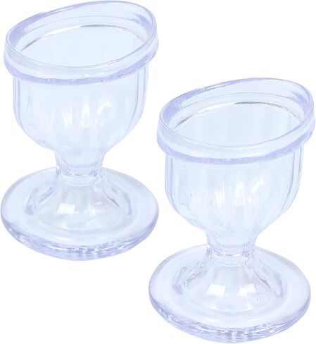 أكواب عيون شفافة لحافة غسل العين على شكل شطف العين وتنظيفها وإزالة الغبار ومجموعة أكواب غسيل العين مكونة من كوبين للعين in Kuwait