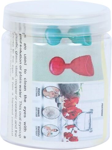 أكواب عيون شفافة لحافة غسل العين على شكل شطف العين وتنظيفها وإزالة الغبار ومجموعة أكواب غسيل العين مكونة من كوبين للعين in Kuwait