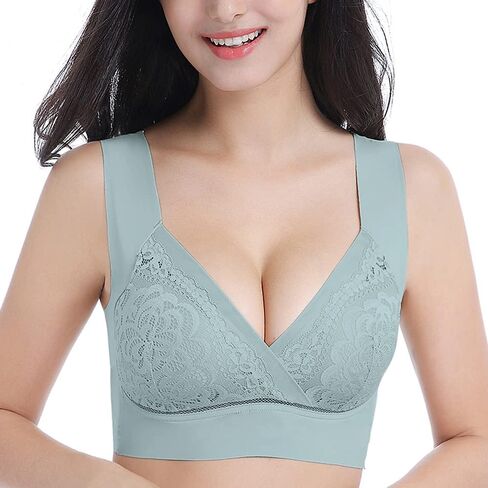 WOWENY Seamless Support Bralettes for Women No Underwire Lace Bra Padded Lift Push Up Back Smoothing Bras in Saudi Arabia