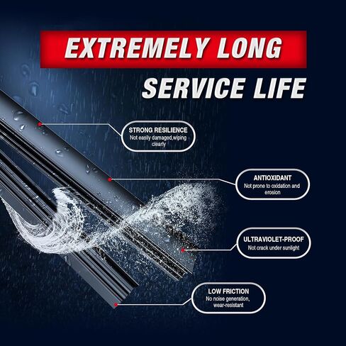 3 مساحات 24 بوصة/18 بوصة/10 بوصة شفرات ممسحة زجاج أمامي بديلة لميتسوبيشي إكليبس كروس 2020 2019 2018 جودة المصنع الأصلي، خطاف U/J in Kuwait