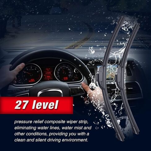 3 مساحات 24 بوصة/18 بوصة/10 بوصة شفرات ممسحة زجاج أمامي بديلة لميتسوبيشي إكليبس كروس 2020 2019 2018 جودة المصنع الأصلي، خطاف U/J in Kuwait