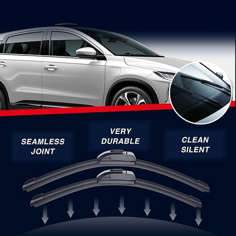 3 مساحات 24 بوصة/18 بوصة/10 بوصة شفرات ممسحة زجاج أمامي بديلة لميتسوبيشي إكليبس كروس 2020 2019 2018 جودة المصنع الأصلي، خطاف U/J in Kuwait