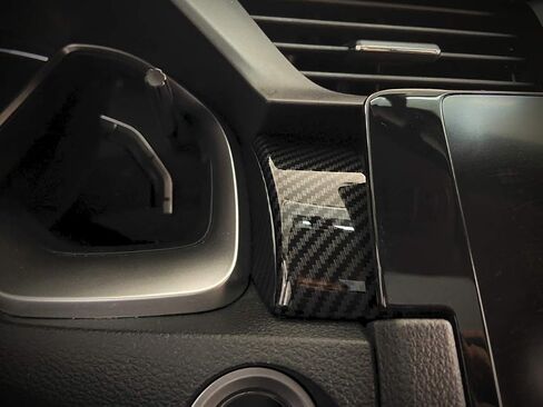 Carbon Fiber Grain Interior Center Control Dashboard Stripe Cover Trim Panel for Honda 10th Gen Civic 2016 2017 2018 2019 2020 2021 in Saudi Arabia