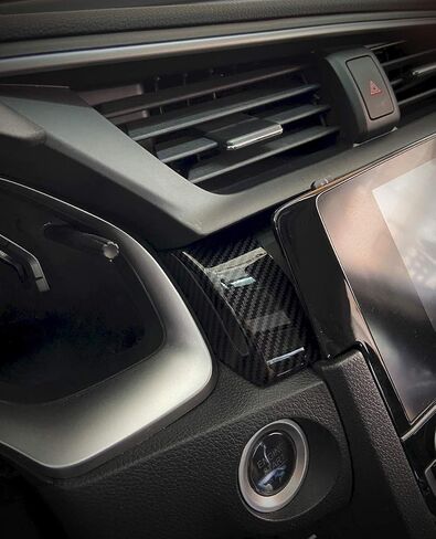 Carbon Fiber Grain Interior Center Control Dashboard Stripe Cover Trim Panel for Honda 10th Gen Civic 2016 2017 2018 2019 2020 2021 in Saudi Arabia