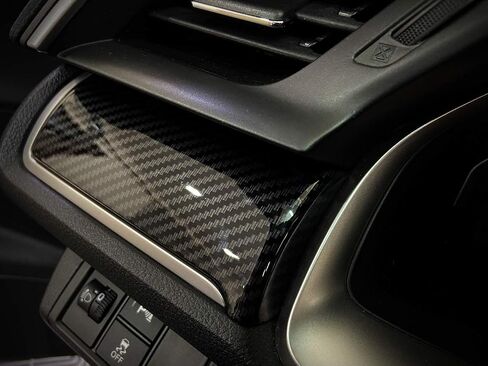 Carbon Fiber Grain Interior Center Control Dashboard Stripe Cover Trim Panel for Honda 10th Gen Civic 2016 2017 2018 2019 2020 2021 in Saudi Arabia