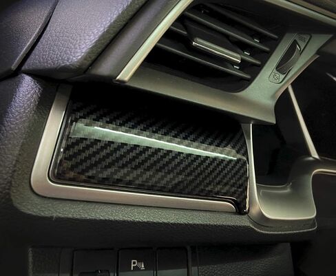 Carbon Fiber Grain Interior Center Control Dashboard Stripe Cover Trim Panel for Honda 10th Gen Civic 2016 2017 2018 2019 2020 2021 in Saudi Arabia