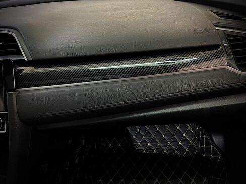 Carbon Fiber Grain Interior Center Control Dashboard Stripe Cover Trim Panel for Honda 10th Gen Civic 2016 2017 2018 2019 2020 2021 in Saudi Arabia