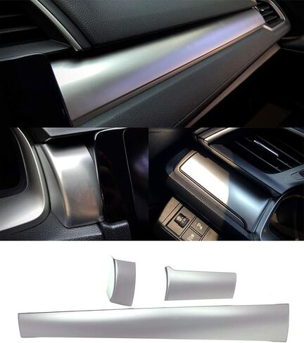 Carbon Fiber Grain Interior Center Control Dashboard Stripe Cover Trim Panel for Honda 10th Gen Civic 2016 2017 2018 2019 2020 2021 in Saudi Arabia