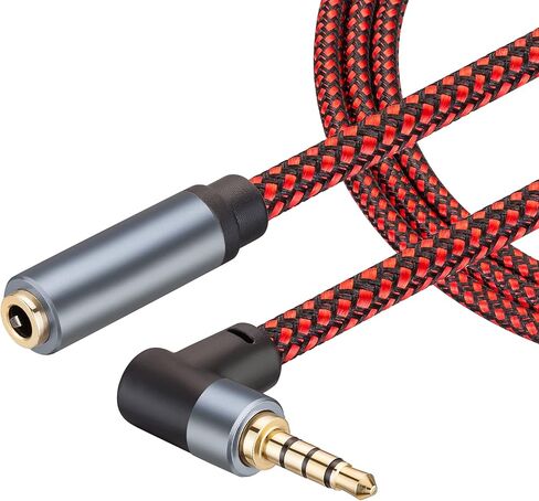 Headphone Extension Cable 10 ft 3.5mm Extension Cable Male to Female 4 Pole Aux Audio Mic Extender TRRS Mini Jack Stereo Cord Long 3.5mm TRRS Cable for Headphones with Mic, Speakers in Saudi Arabia