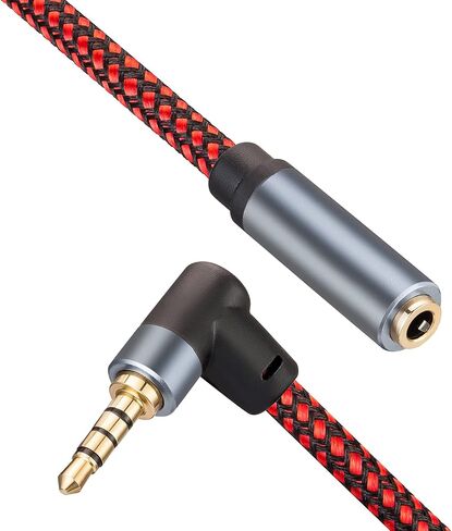 Headphone Extension Cable 10 ft 3.5mm Extension Cable Male to Female 4 Pole Aux Audio Mic Extender TRRS Mini Jack Stereo Cord Long 3.5mm TRRS Cable for Headphones with Mic, Speakers in Saudi Arabia