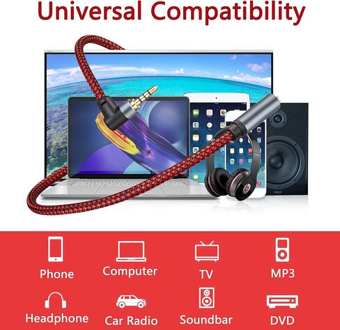 Headphone Extension Cable 10 ft 3.5mm Extension Cable Male to Female 4 Pole Aux Audio Mic Extender TRRS Mini Jack Stereo Cord Long 3.5mm TRRS Cable for Headphones with Mic, Speakers in Saudi Arabia