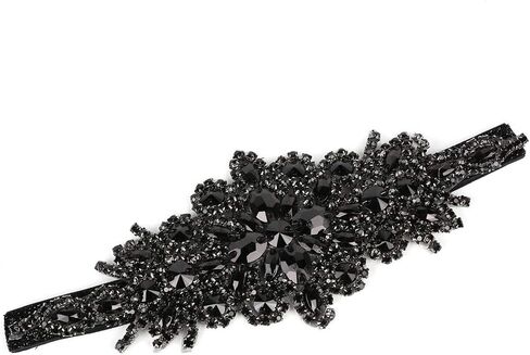 إكسسوارات 1920s عصابة رأس فلابر آرت ديكو رورينج 20 قطعة للرأس للنساء زي غاتسبي مشبك شعر أسود in Kuwait