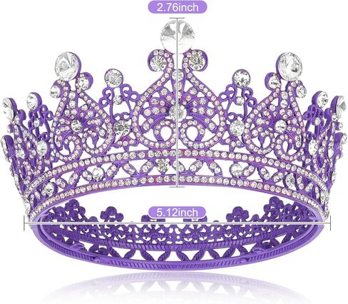 Ondder التيجان والتيجان للنساء عيد ميلاد الأميرة الملكة تاج لامعة للفتيات حجر الراين الزفاف تاج الزفاف الكريستال Quinceanera تاج العروس تيارا عصابات للحزب حفلة موسيقية مهرجان زي in Kuwait