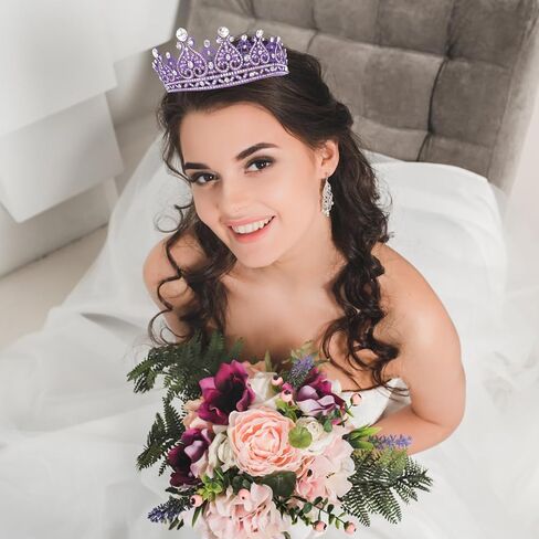 Ondder التيجان والتيجان للنساء عيد ميلاد الأميرة الملكة تاج لامعة للفتيات حجر الراين الزفاف تاج الزفاف الكريستال Quinceanera تاج العروس تيارا عصابات للحزب حفلة موسيقية مهرجان زي in Kuwait