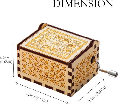 هدايا ملهمة للنساء، هدايا تقدير الصداقة في عيد الأم وعيد الميلاد والتخرج، هدية صندوق موسيقى خشبي منقوش فريد لصديقتها المفضلة in Kuwait