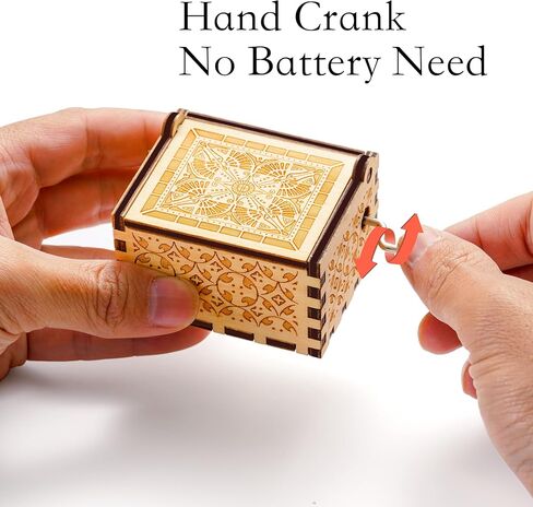 هدايا ملهمة للنساء، هدايا تقدير الصداقة في عيد الأم وعيد الميلاد والتخرج، هدية صندوق موسيقى خشبي منقوش فريد لصديقتها المفضلة in Kuwait