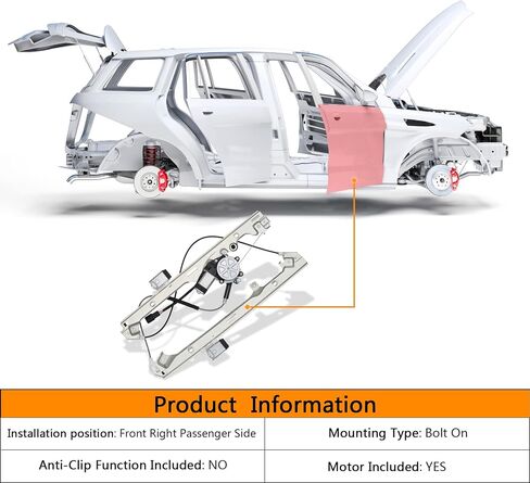 Front Left Driver Side Power Window Regulator & Motor Assembly Compatible with Cadillac Escalade/Chevrolet-Silverado Suburban Avalanche Tahoe/GMC-Sierra Yukon,Replace for 741-644 15101785 in Saudi Arabia