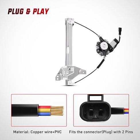 Nilight Power Window Regulator/Motor Compatible with 2006 2007 2008 2009 2010 2011 2012 2013 Chevrolet Impala/Impala Limited 2014 2015 2016 Front Driver Side 748-172 in Saudi Arabia