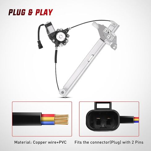 Nilight Power Window Regulator/Motor Compatible with 2006 2007 2008 2009 2010 2011 2012 2013 Chevrolet Impala/Impala Limited 2014 2015 2016 Front Driver Side 748-172 in Saudi Arabia