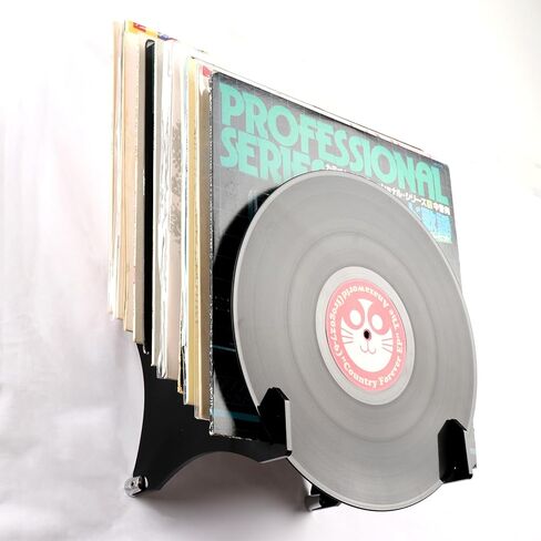 QIXIN Vinyl record holder Vinyl Record display rack Wall MountStepped acrylic Vinyl record stowagerack (Black) in Saudi Arabia