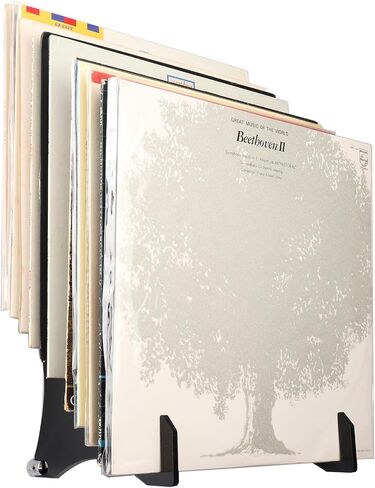 QIXIN Vinyl record holder Vinyl Record display rack Wall MountStepped acrylic Vinyl record stowagerack (Black) in Saudi Arabia