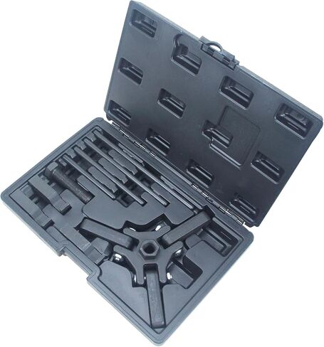 Harmonic Balancer Damper Pulley Puller Tool Remover Extractor Kit Compatible with Ford, GM, Chrysler, Cadillac, Chevy Trucks, Mitsubishi, with Upgraded Version 3 Thin Jaw Puller in Saudi Arabia