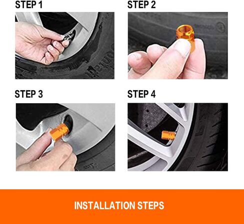 12 عبوة من أغطية جذع صمام إطارات السيارة، أغطية صمامات الإطارات محكمة الغلق مقاومة للغبار، أغطية صمام العجلة، غطاء إطارات السيارة مقاوم للغبار، مناسب عالمي للسيارات وسيارات الدفع الرباعي والدراجات والدراجات النارية (ذهبي) in Kuwait