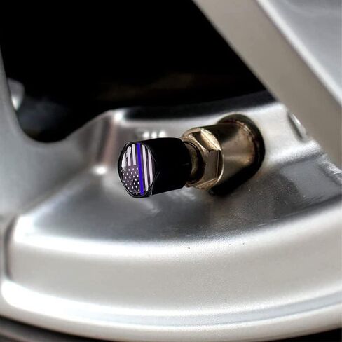 أغطية جذعية صمام إطارات السيارة، أغطية جذعية عالمية لأغطية إطارات السيارات، سيارات الدفع الرباعي، الدراجة، الشاحنات والدراجات النارية، أغطية الإطارات 4 عبوات (أسود E) in Kuwait