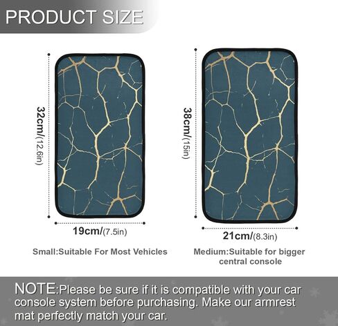 Center Console Cover Non-Slip Washable Car Armrest Cover Auto Armrest Box Cover for Most Vehicle Truck Cars Leaves in Saudi Arabia