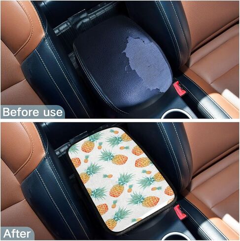 Center Console Cover Non-Slip Washable Car Armrest Cover Auto Armrest Box Cover for Most Vehicle Truck Cars Leaves in Saudi Arabia