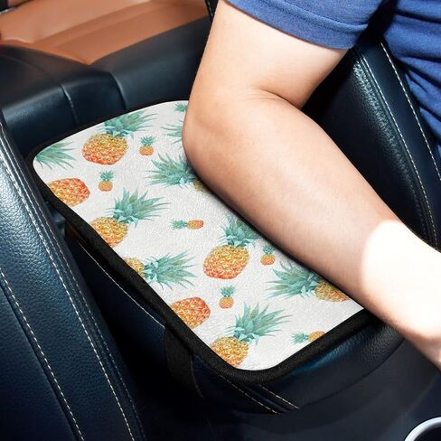 Center Console Cover Non-Slip Washable Car Armrest Cover Auto Armrest Box Cover for Most Vehicle Truck Cars Leaves in Saudi Arabia