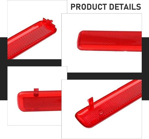 2 PCS Car Door Interior Panel Reflector, 5.51" x 1.18" Safety Warning Modification Board, Replaces OEM Number 15183155, 15183156 Accessories, for Silverado Chevrolet GMC 2003-2007 (Red) in Saudi Arabia