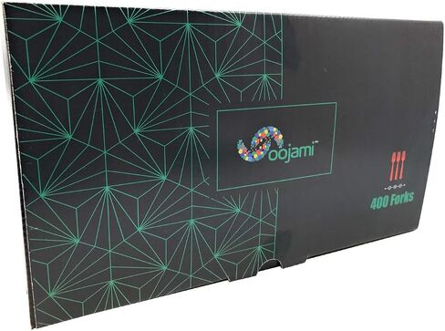 Oojami Heavy Weight Clear Plastic Forks (400 Pack) - Disposable Cutlery for Parties and Events in Saudi Arabia