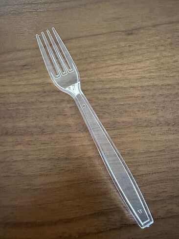 Oojami Heavy Weight Clear Plastic Forks (400 Pack) - Disposable Cutlery for Parties and Events in Saudi Arabia