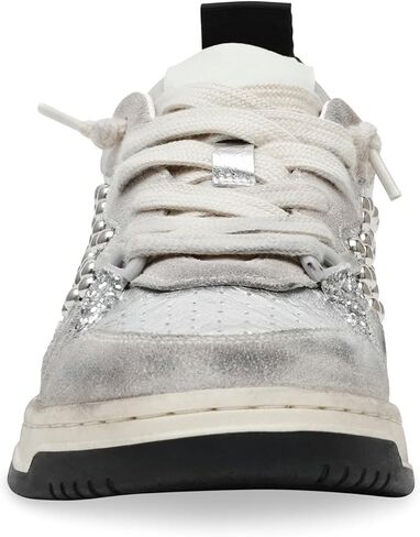 Steve Madden Women's Everlie Sneaker, Silver Multi, 10 in Saudi Arabia